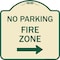 Signmission No Parking Fire Zone W/ Right Arrow Heavy-Gauge Aluminum Sign, 18" x 18", TG-1818-23672 A-DES-TG-1818-23672 - alternate 1